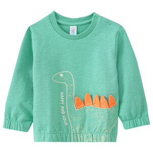 Baby Sweatshirt mit Dino-Applikation GRÜN