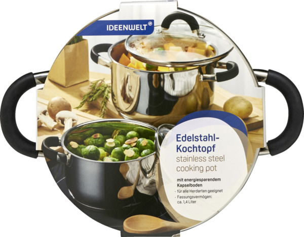 Bild 1 von IDEENWELT Edelstahl-Kochtopf 1,4l