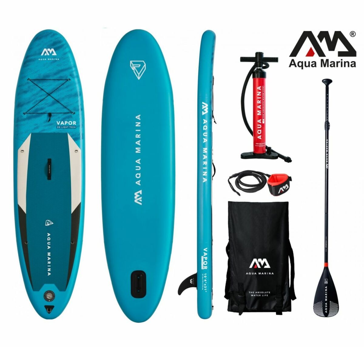 Bild 1 von Aqua Marina All-Around SUP Board 315x79 cm mit Reißverschlussrucksack Double Action-Pumpe LIQUID AIR