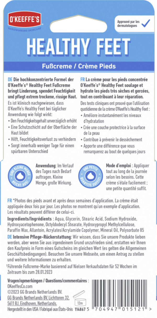 Bild 2 von O'Keeffe's® Healthy Feet Fußcreme
