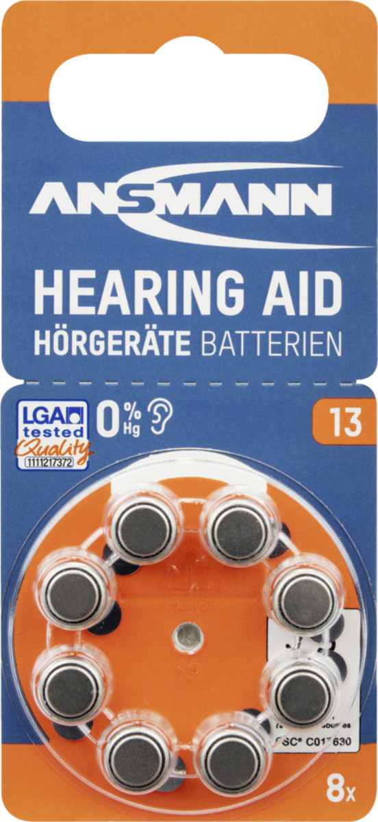 Bild 1 von Ansmann Hörgerätebatterien Typ 13 BL8