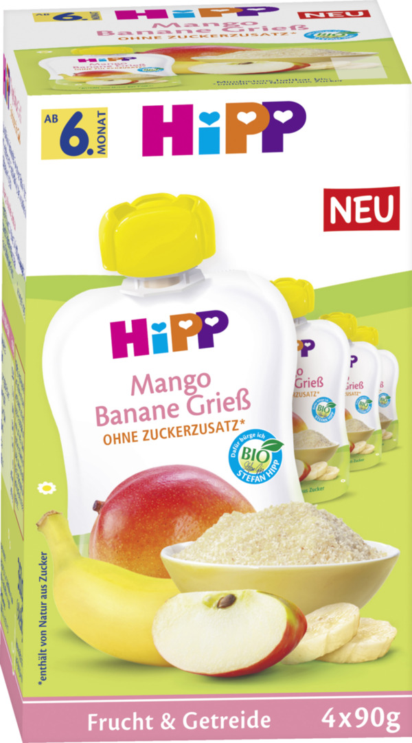 Bild 2 von HiPP Bio Mango Banane Grieß Quetschie