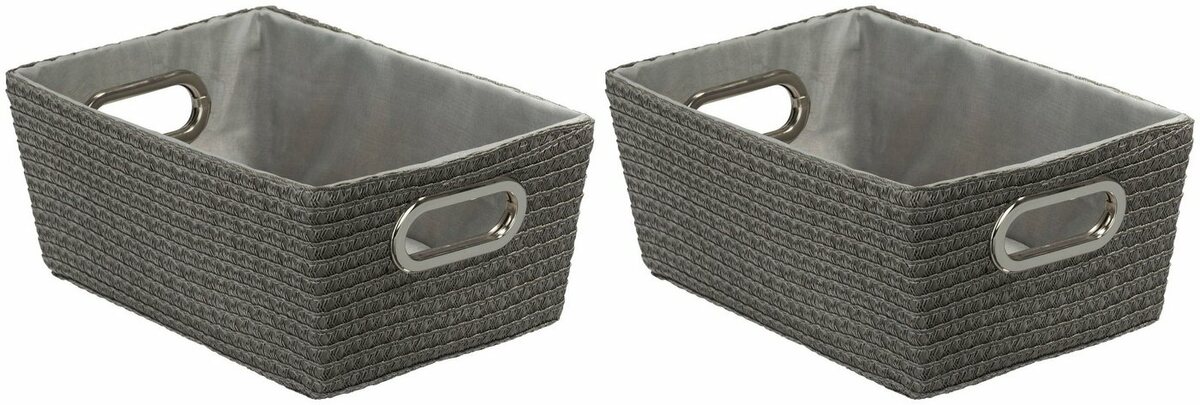 Bild 1 von WENKO Aufbewahrungsbox Chromo Grau (Set, 2 St), grau