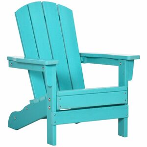 Outsunny Adirondack-Stuhl Kinder, Gartenstuhl mit Lamellendesign, Outdoor, HDPE