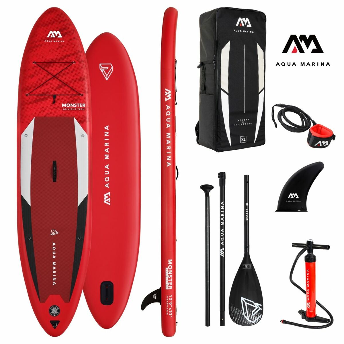 Bild 1 von Aqua Marina All-Around SUP Board 366x84 cm mit Reißverschlussrucksack Double Action-Pumpe LIQUID AIR