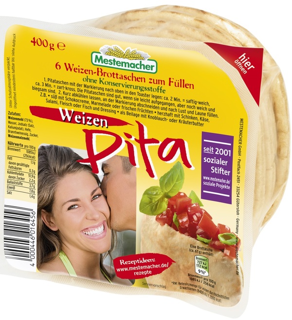 Bild 1 von Mestemacher Pita Brottaschen Weizen 400 g