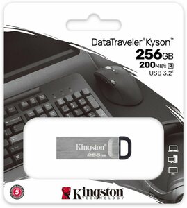 Kingston DataTraveler Kyson 256 GB USB-Stick (USB 3.2, Lesegeschwindigkeit 200 MB/s)