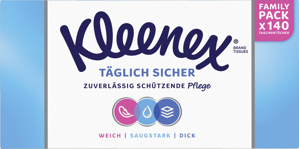 Bild 1 von Kleenex Taschentücher Täglich Sicher Family Pack