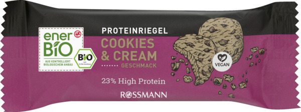 Bild 1 von enerBiO Proteinriegel Cookies & Cream