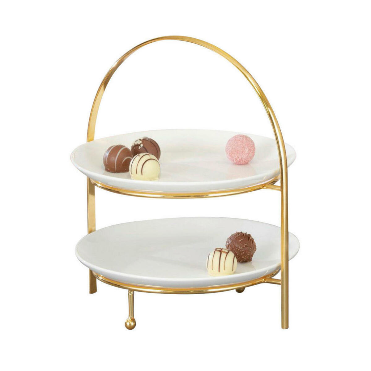 Bild 1 von Esmeyer Etagere MILO gold Edelstahl H/D: ca. 25x21 cm