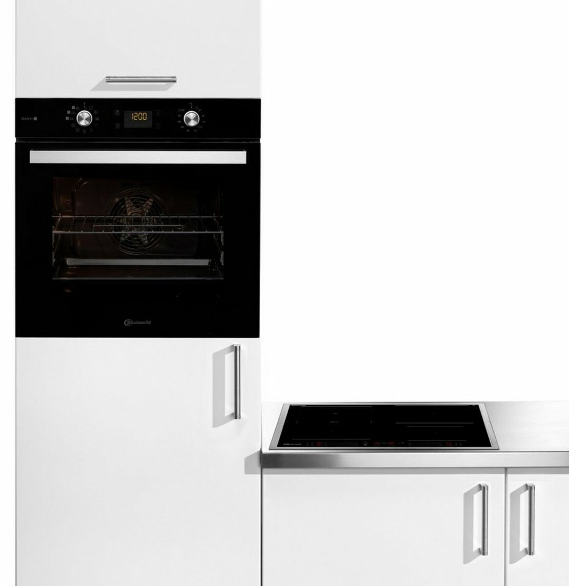 Bild 1 von BAUKNECHT Backofen-Set BAKO BLACK STEAM PROTECT, mit 2-fach-Teleskopauszug, Pyrolyse-Selbstreinigung