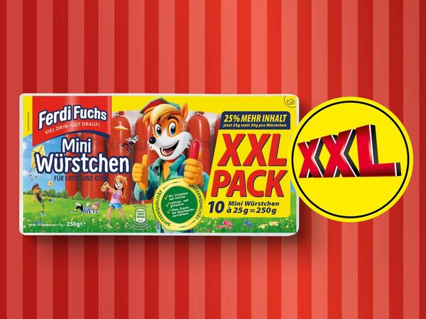 Bild 1 von Ferdi Fuchs Mini Würstchen XXL, 
         250 g