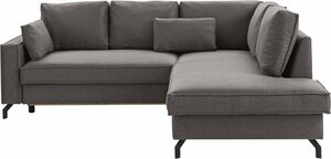 Exxpo - sofa fashion Ecksofa Daytona, wahlweise mit Bettfunktion und Bettkasten, Grau