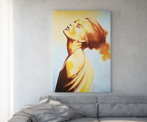 Gemälde Young Woman 120x170 cm Mehrfarbig Acryl auf Leinwand