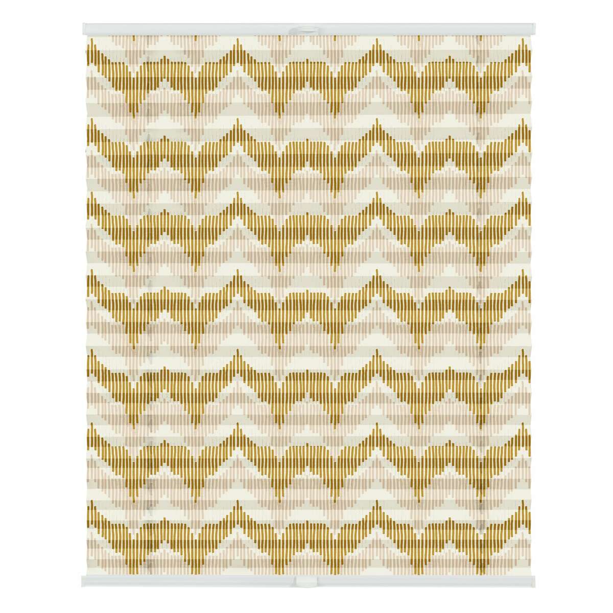 Bild 1 von Lichtblick Plissee Klemmfix, ohne Bohren, blickdicht, Boho Zig Zag - Gelb