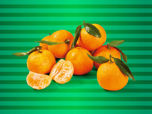 Mandarinen mit Blatt, 
         750 g