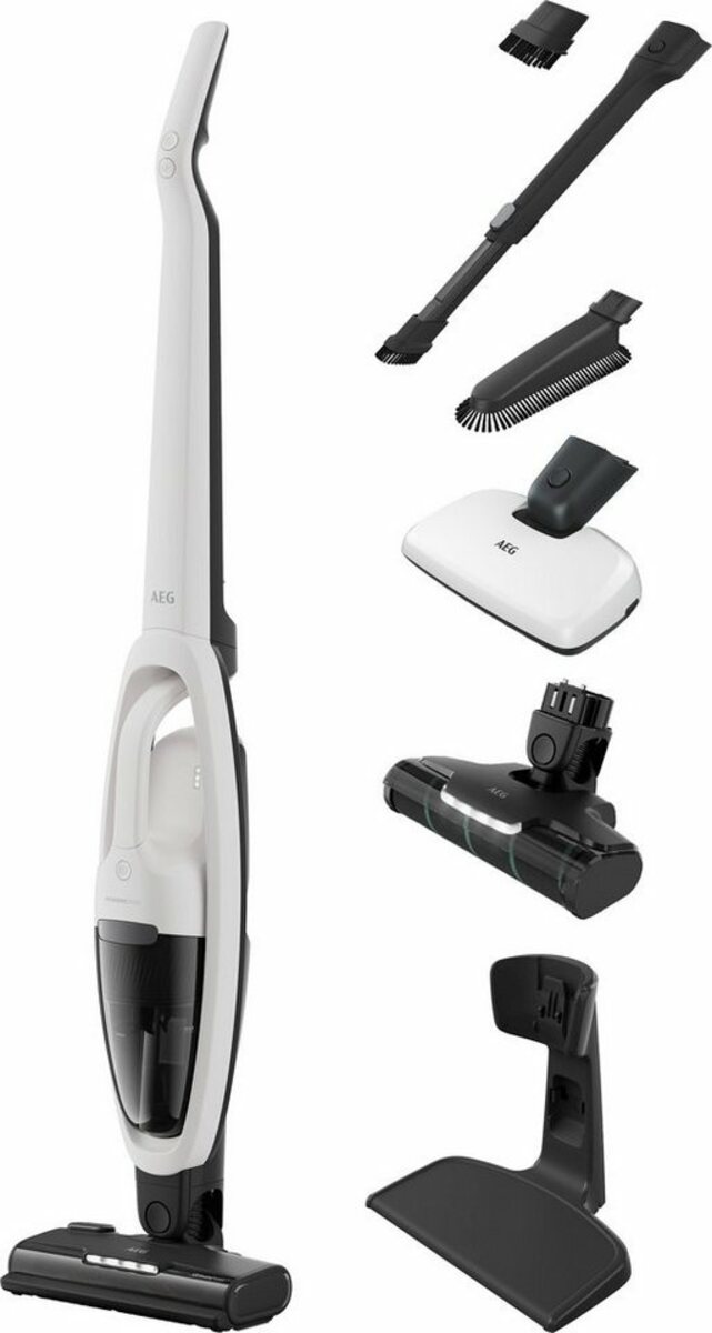 Bild 1 von AEG Akku-Hand-und Stielstaubsauger HYGIENIC 5000 AKKU-STAUBSAUGER (AS52H212XN), beutellos, 2in1, leise 79 dB(A), 58 % Recyclingmaterial, bis zu 50 Min. Laufzeit