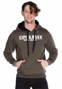 Cipo & Baxx Kapuzensweatshirt mit Markenlogo