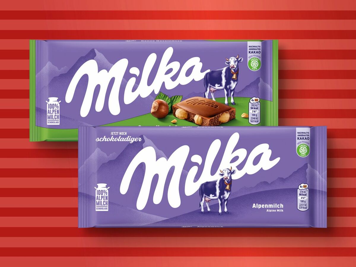 Bild 1 von Milka Tafelschokolade/Milkinis, 
         100/87,5 g