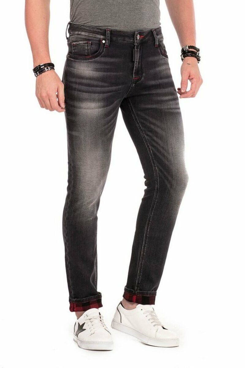 Bild 1 von Cipo & Baxx Slim-fit-Jeans im Used Look