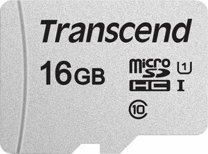 Transcend 300S microSDHC 16GB Speicherkarte (16 GB, Class 10, 95 MB/s Lesegeschwindigkeit)