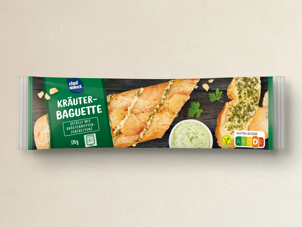 Bild 1 von Chef Select Kräuter-/Knoblauch-Baguette, 
         175 g