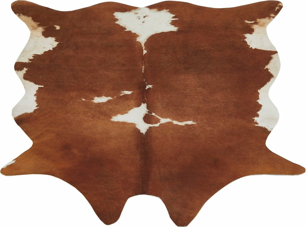 Bild 1 von Fellteppich Amarillo, Andiamo, fellförmig, Höhe: 4 mm, Kunstfell, gedruckte Kuhfell-Optik, Wohnzimmer