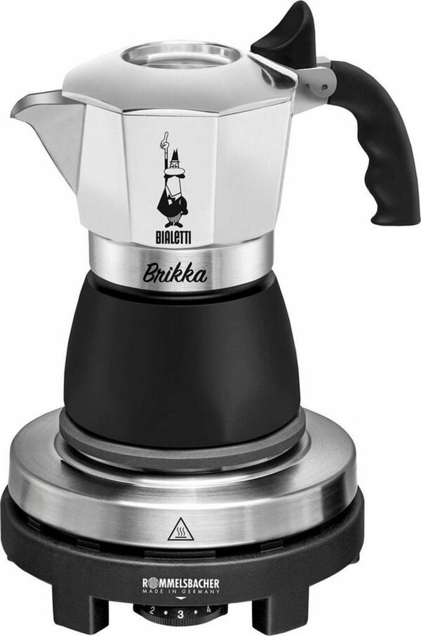 Bild 1 von Rommelsbacher Einzelkochplatte Geschenk-Set: Original Bialetti Moka Kanne Brikka + Reisekochplattea