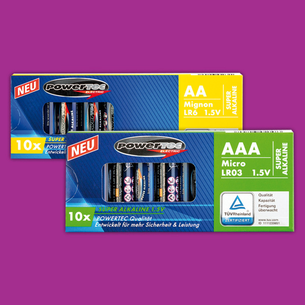 Bild 1 von Powertec Electric Super Alkaline Batterien