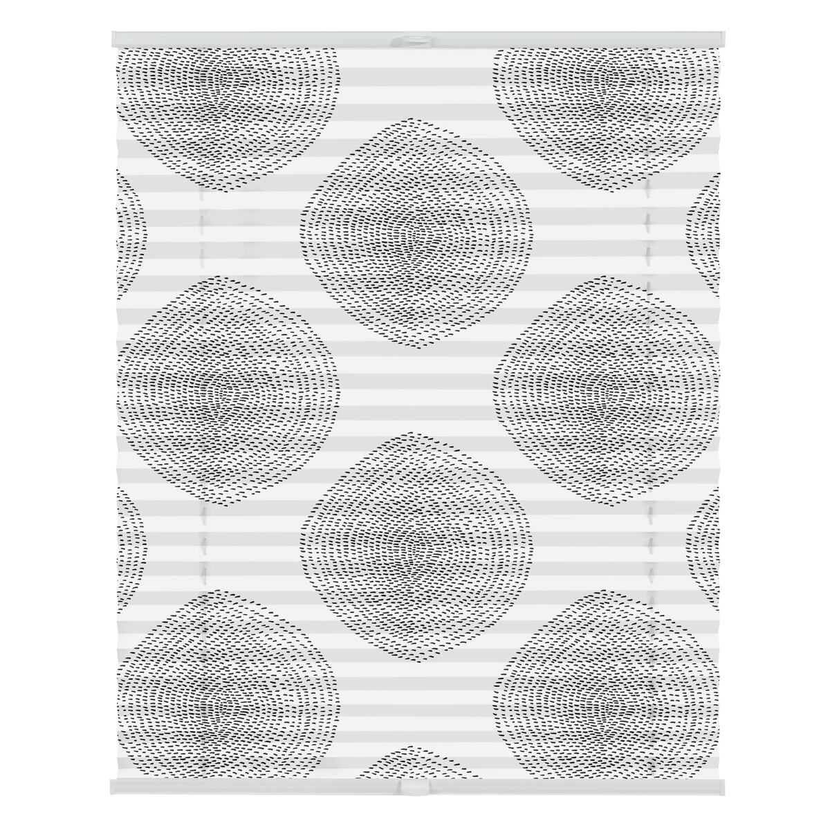 Bild 1 von Lichtblick Plissee Klemmfix, ohne Bohren, blickdicht, Stripy Boho Drop  - Weiß