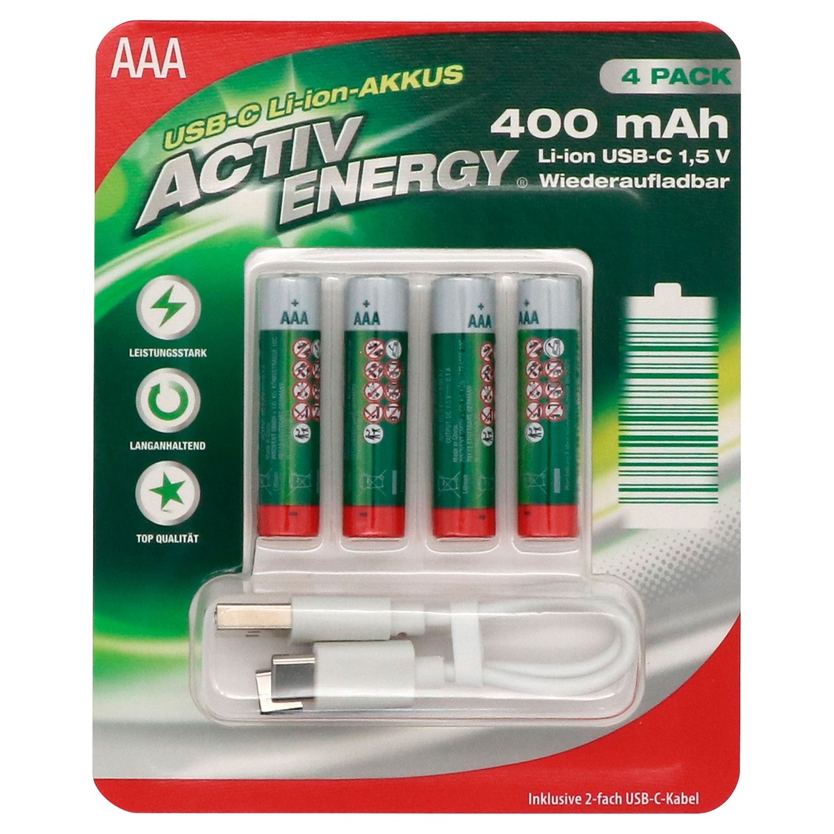 Bild 2 von ACTIV ENERGY USB-C-Li-Ion-Akku 1,5 V