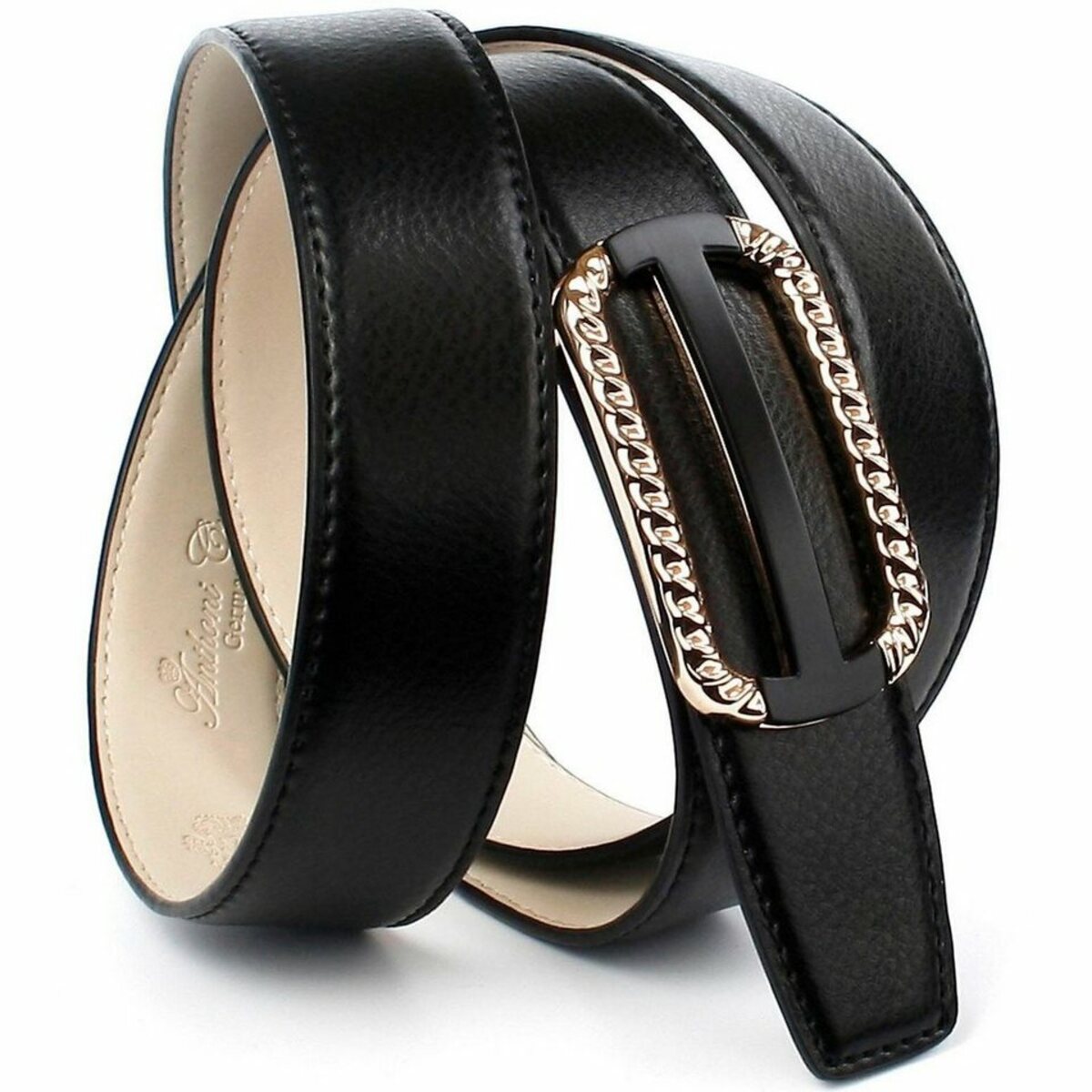 Bild 1 von Anthoni Crown Ledergürtel mit Fashion-Koppelschließe, teilweise in Flechtoptik