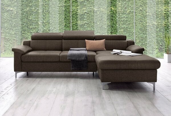 Bild 1 von Exxpo - sofa fashion Ecksofa Florenz, mit Kopfteilverstellung, Braun