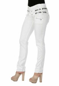 Cipo & Baxx Slim-fit-Jeans mit modischem Dreifach-Bund in Straight Fit