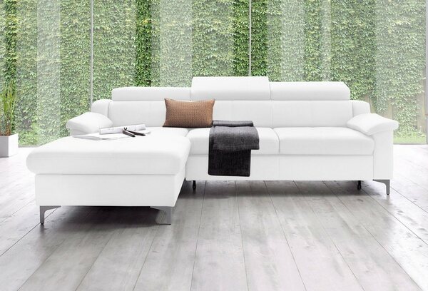 Bild 1 von Exxpo - sofa fashion Ecksofa Florenz, mit Kopfteilverstellung, Weiß