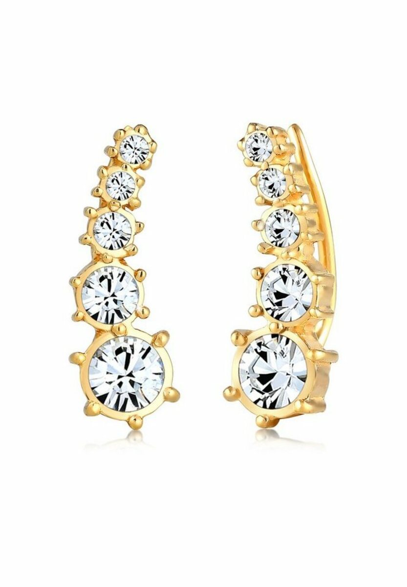 Bild 1 von Elli Paar Ohrstecker Earcuff Klassik Kristalle 925 Silber