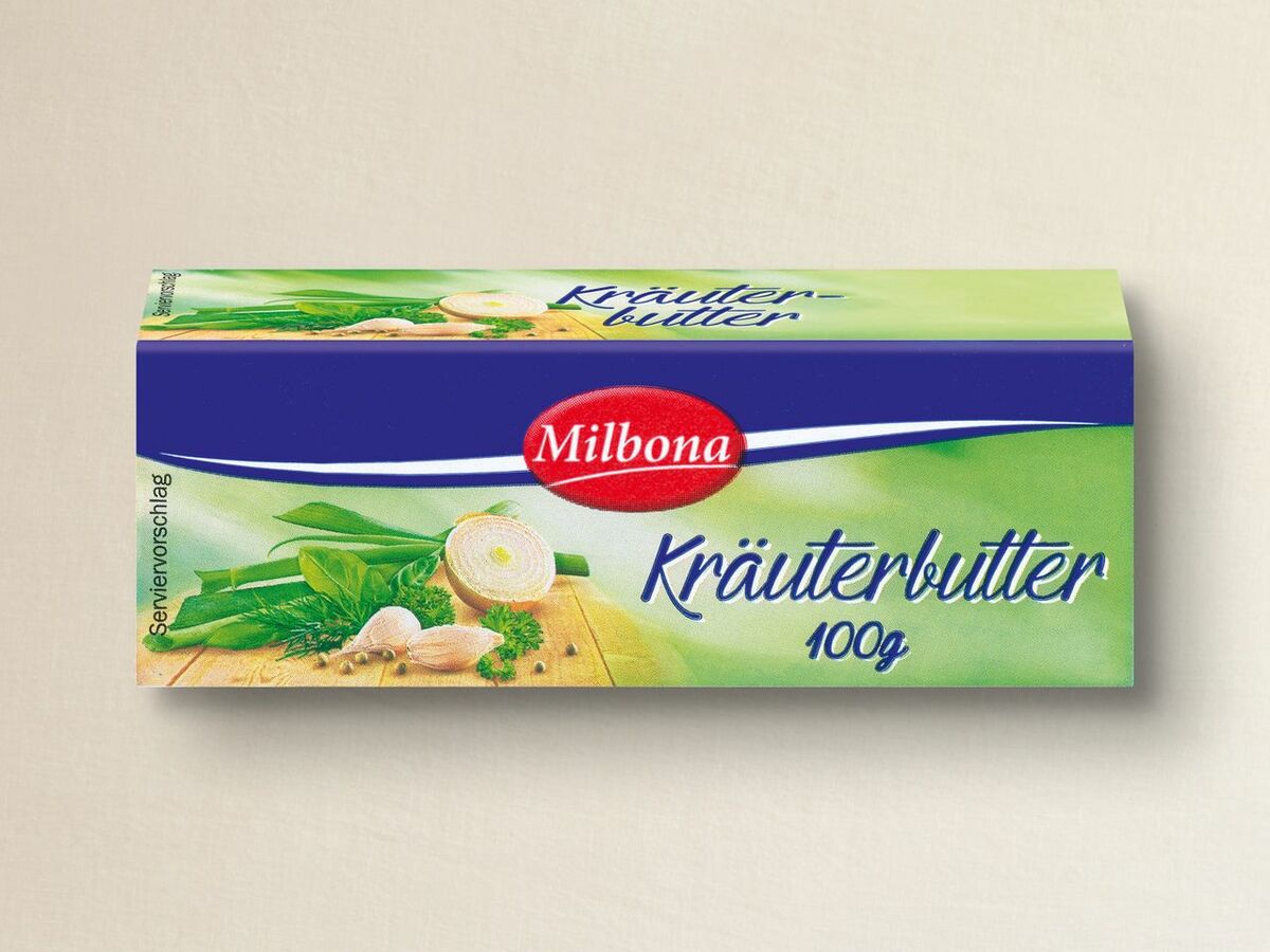 Milbona Kräuter-/Knoblauchbutter, 100 g von Lidl ansehen!