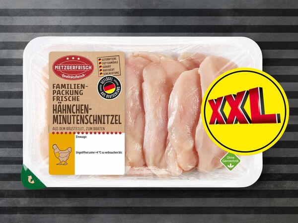 Bild 1 von Metzgerfrisch Frische Hähnchen-Minutenschnitzel XXL, 
         1 kg