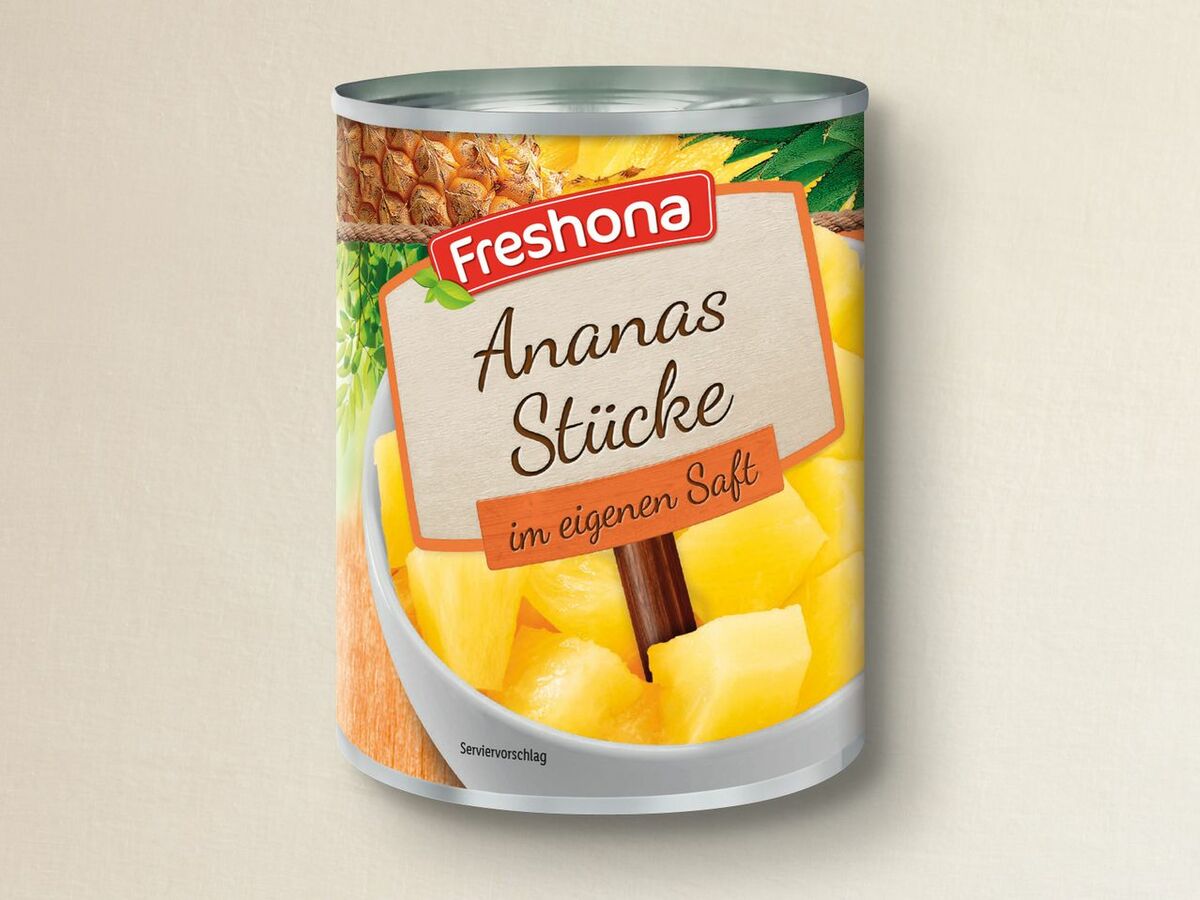 Bild 1 von Freshona Ananas Stücke, 
         567 g; Abtropfgewicht: 340 g