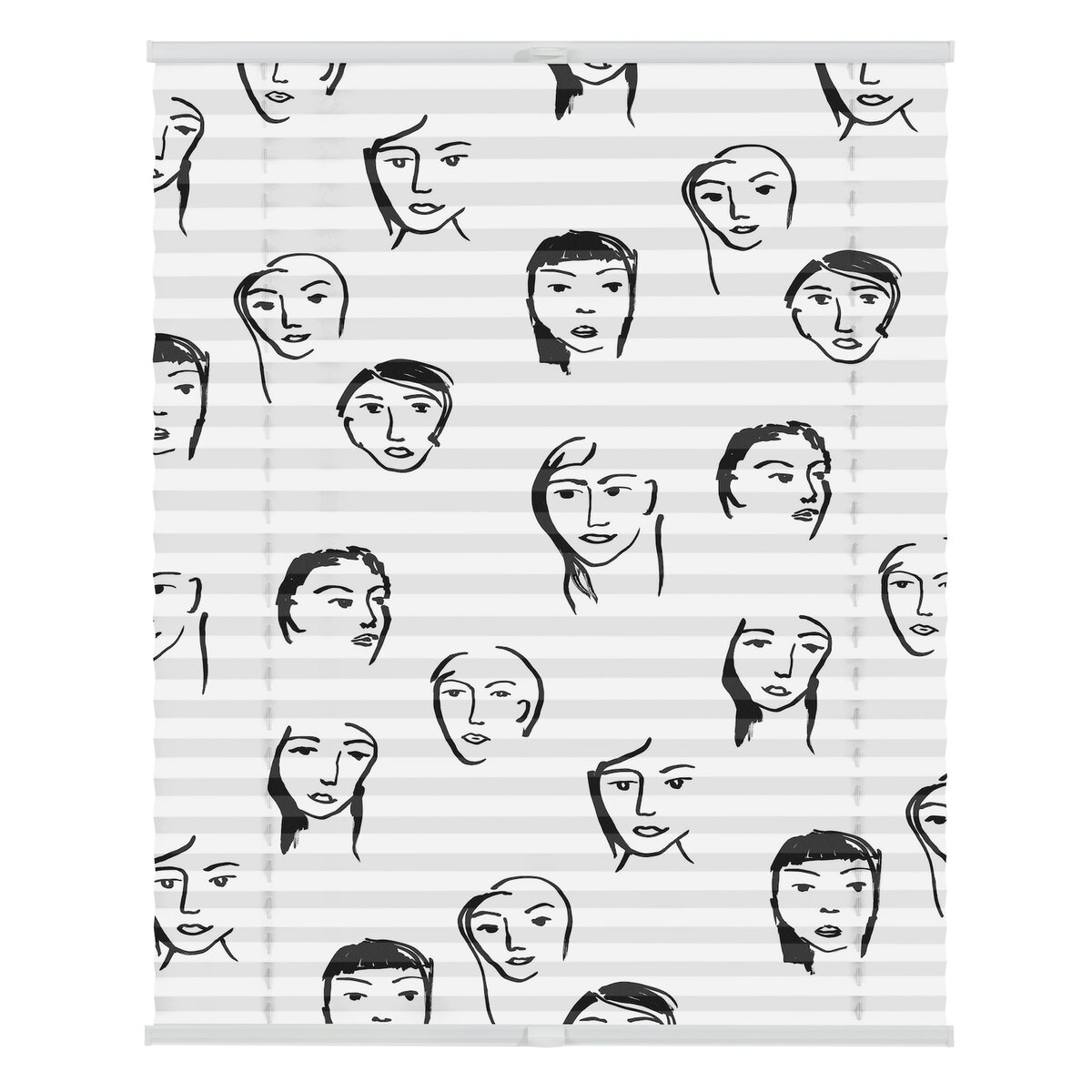 Bild 1 von Lichtblick Plissee Klemmfix, ohne Bohren, blickdicht, Faces - Schwarz