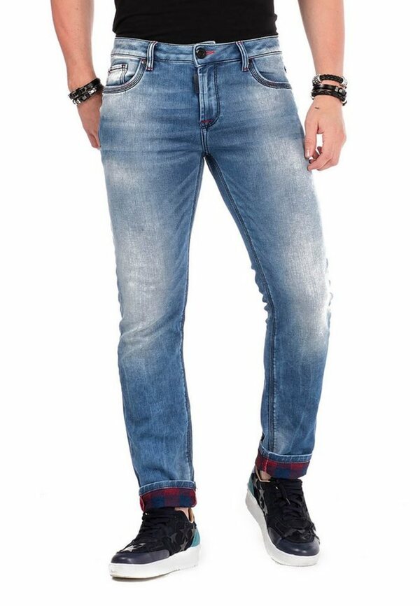 Bild 1 von Cipo & Baxx Slim-fit-Jeans im Used Look