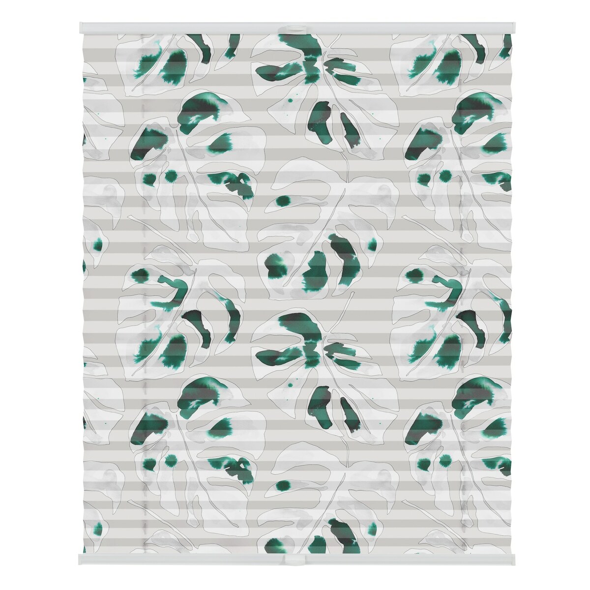 Bild 1 von Lichtblick Plissee Klemmfix, ohne Bohren, blickdicht, Monstera - Grün