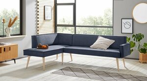 Exxpo - sofa fashion Eckbank Lungo, Frei im Raum stellbar, Blau