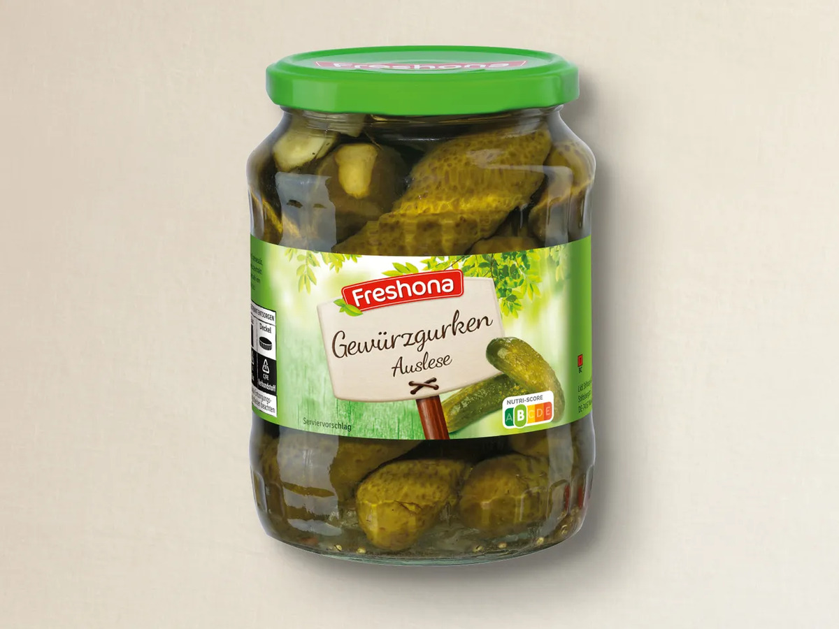 Bild 1 von Freshona Gewürzgurken Auslese, 
         670 g; Abtropfgewicht: 360 g