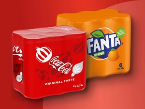 Coca-Cola/Fanta/ Mezzo Mix/Sprite, 
         6x 0,33 l zzgl. 1.50 Pfand