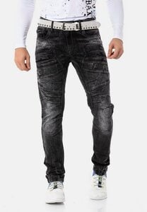 Cipo & Baxx Slim-fit-Jeans mit dekorativer Reißverschluss