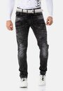 Bild 1 von Cipo & Baxx Slim-fit-Jeans mit dekorativer Reißverschluss