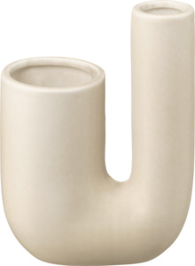 Dekorieren & Einrichten Vase U-Form, creme (6x13x17cm)