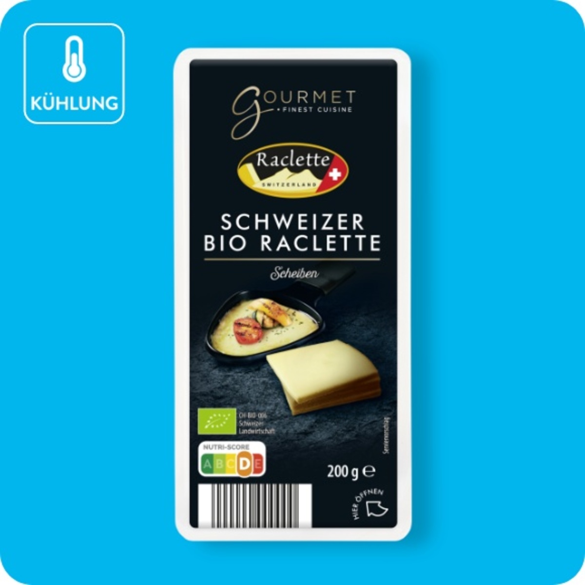 Schweizer Bio-Raclette-Käsescheiben von ALDI SÜD ansehen!