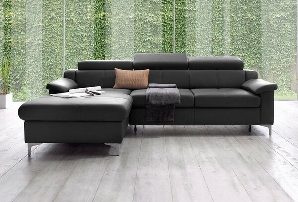 Bild 1 von Exxpo - sofa fashion Ecksofa Florenz, mit Kopfteilverstellung, Schwarz